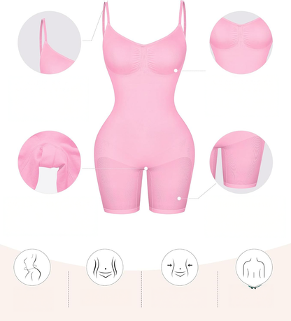 Merraci™ Body Moldeador de Tiro Alto – Con Tirantes Ajustables y Diseño sin Compresión en el Busto