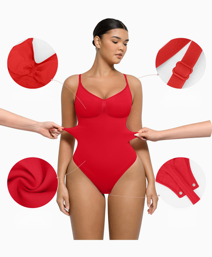 Merraci™ Body Moldeador de Tiro Alto – Con Tirantes Ajustables y Diseño sin Compresión en el Busto