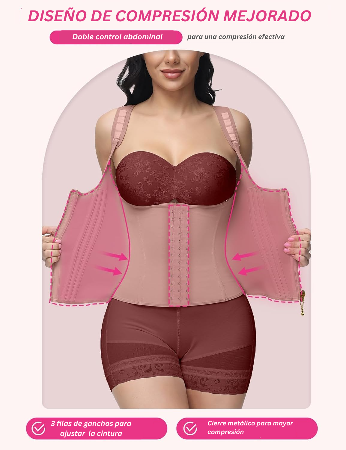 Merraci™ Faja Chaleco con Doble Cinturilla – Control Abdominal y Moldeo de Cintura