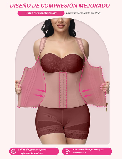Merraci™ Faja Chaleco con Doble Cinturilla – Control Abdominal y Moldeo de Cintura