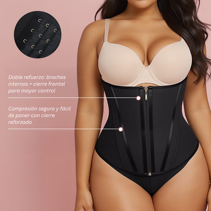 Merraci™ Faja Chaleco Reductor Extremo – Doble Cinturilla para Cintura de Reloj de Arena y Soporte Abdominal