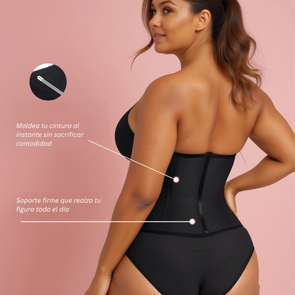 Merraci™ Faja Chaleco Reductor Extremo – Doble Cinturilla para Cintura de Reloj de Arena y Soporte Abdominal
