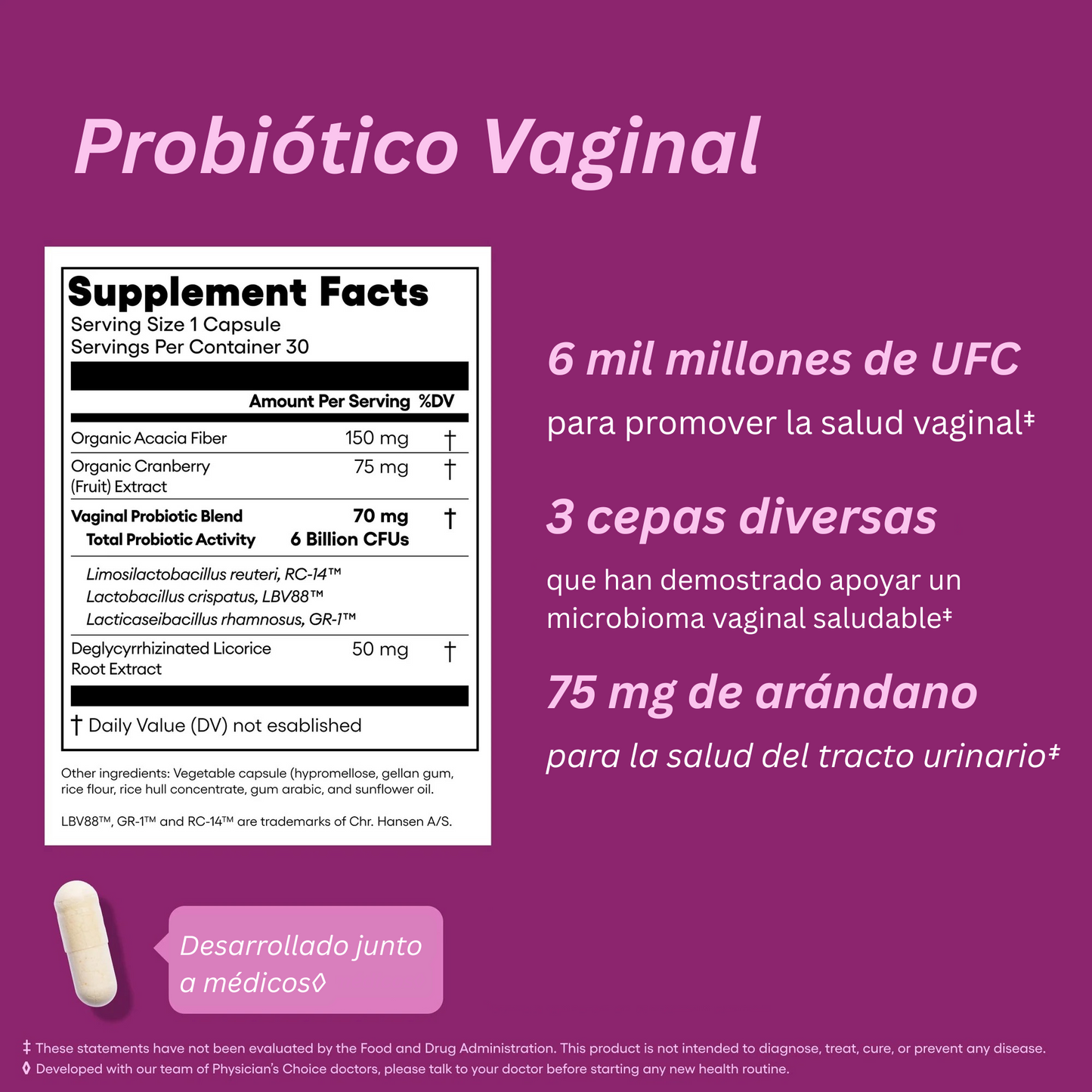 Merraci™ Probiótico Íntimo – Equilibrio y pH Vaginal
