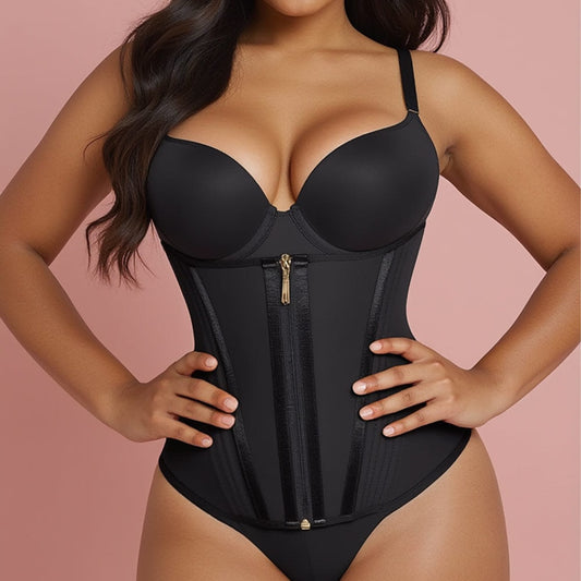 Merraci™ Faja Chaleco Reductor Extremo – Doble Cinturilla para Cintura de Reloj de Arena y Soporte Abdominal