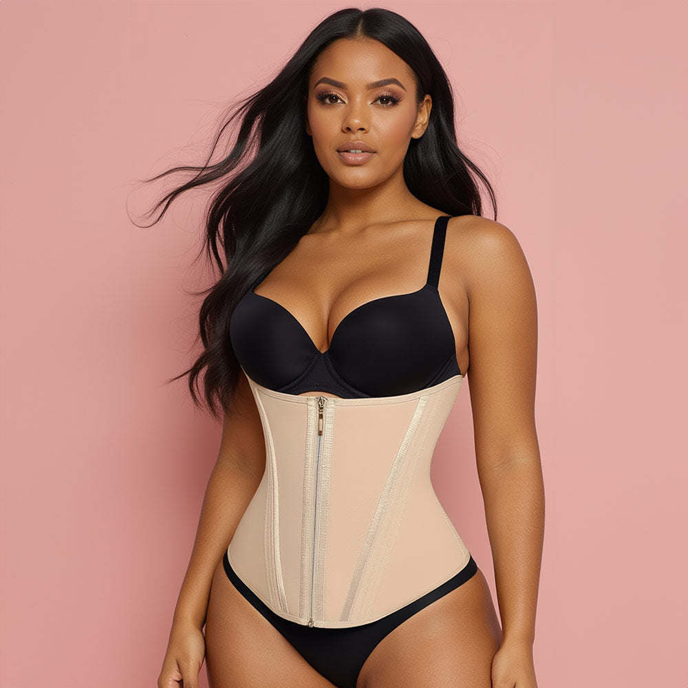 Merraci™ Faja Chaleco Reductor Extremo – Doble Cinturilla para Cintura de Reloj de Arena y Soporte Abdominal
