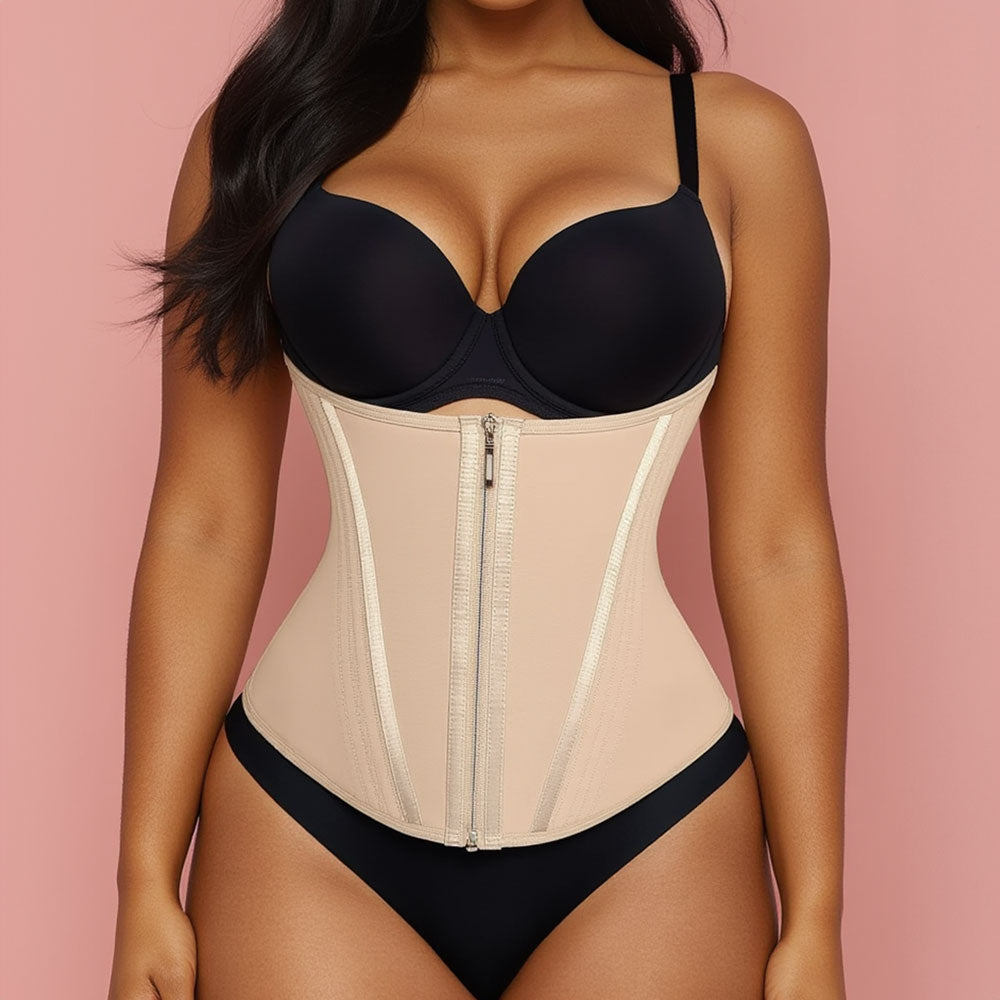Merraci™ Faja Chaleco Reductor Extremo – Doble Cinturilla para Cintura de Reloj de Arena y Soporte Abdominal